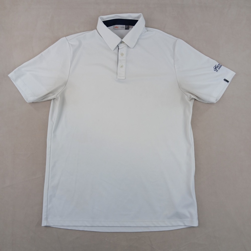 KJUS 52 L Mens Polo Shirt Golf UPF 50 TRASHED 21x28 FLAWS TRASHED